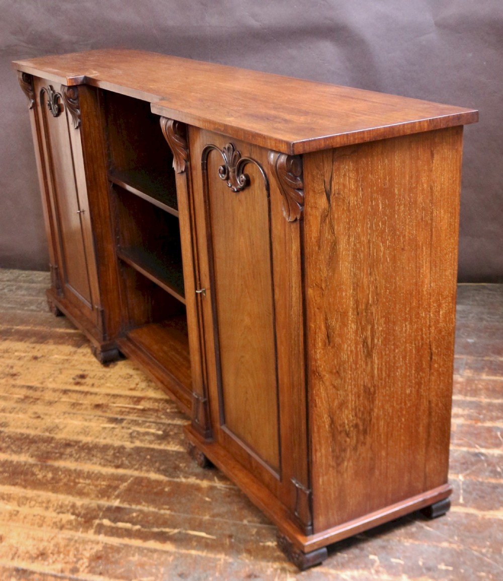 William 1V Rosewood Inverted Breakfront 2 Door Side Cabinet by Meakin View IV