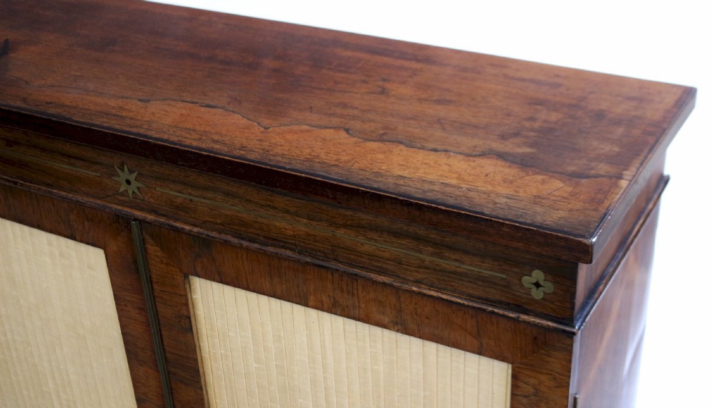Regency Rosewood 2 Door Brass Inlaid Side Cabinet. View VII