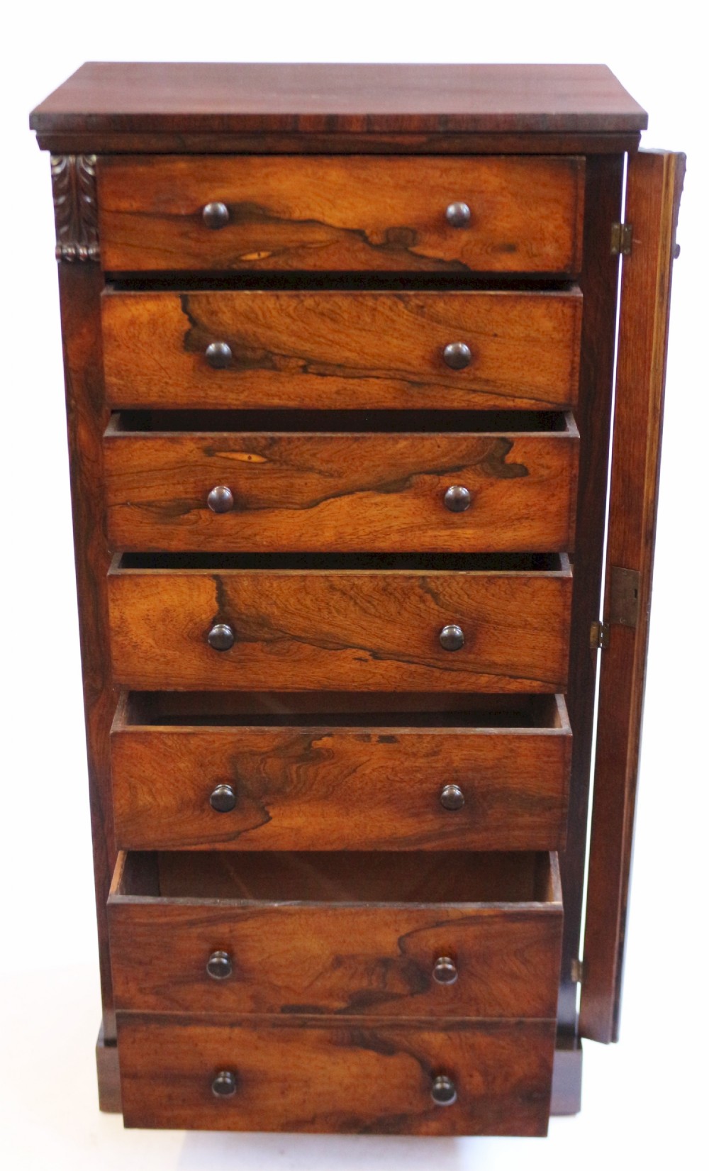Early Victorian Rosewood 6 Drawer Wellington Chest View III