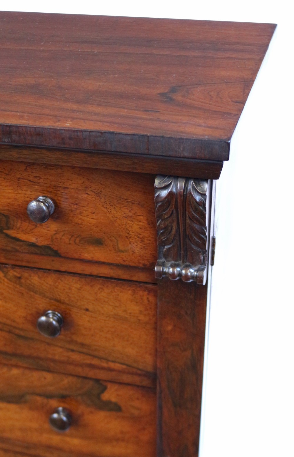 Early Victorian Rosewood 6 Drawer Wellington Chest View VIII
