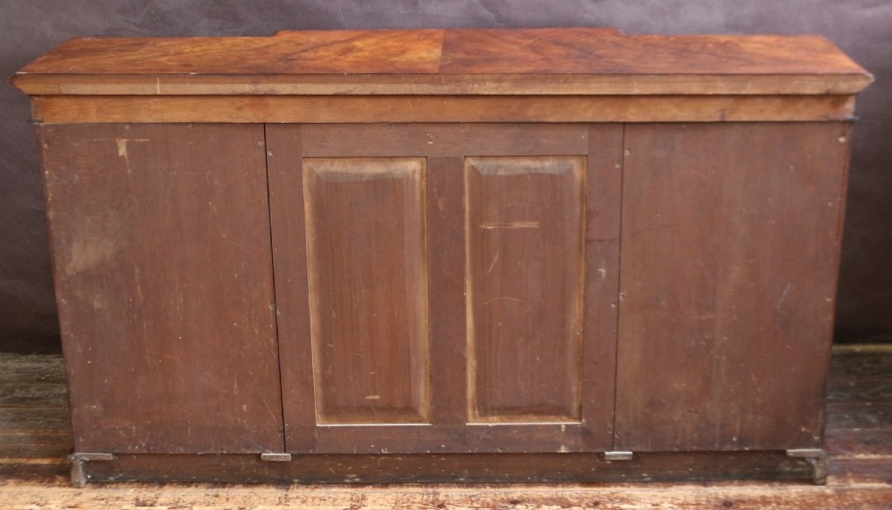 Victorian Figured Walnut 3 Door Breakfront Side Cabinet View XI