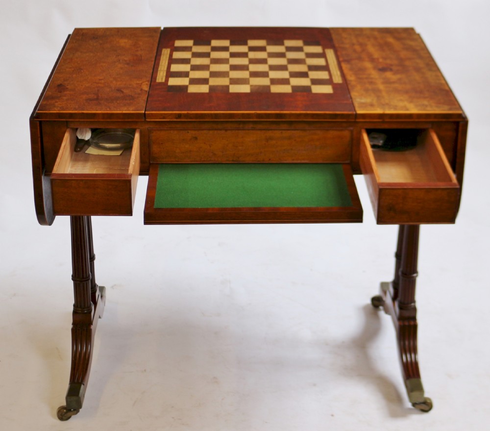 Regency Mahogany Games/Sofa Table View IV