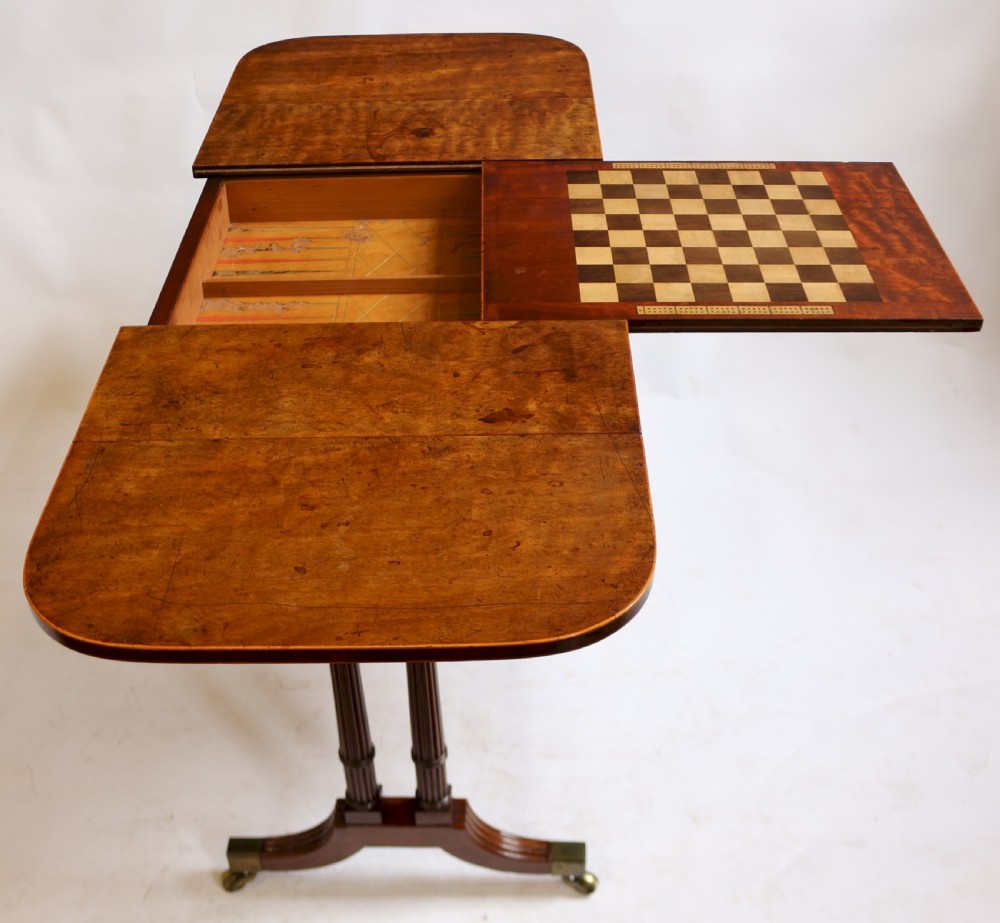 Regency Mahogany Games/Sofa Table View XI