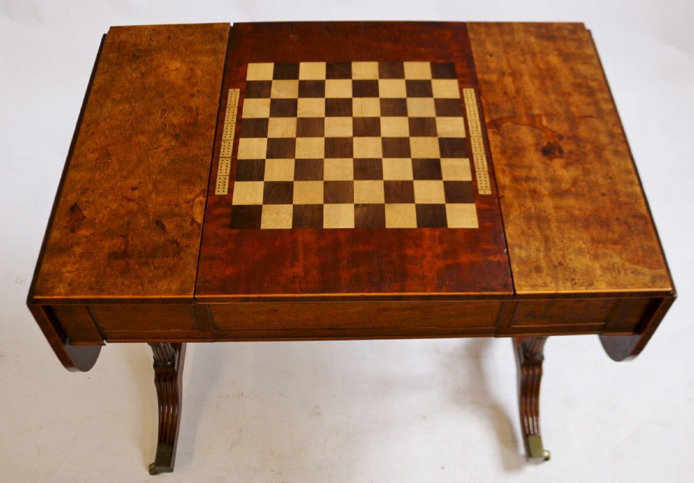 Regency Mahogany Games/Sofa Table View XII