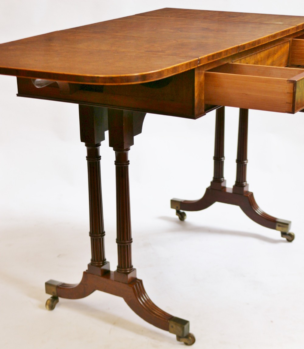 Regency Mahogany Games/Sofa Table View XIV