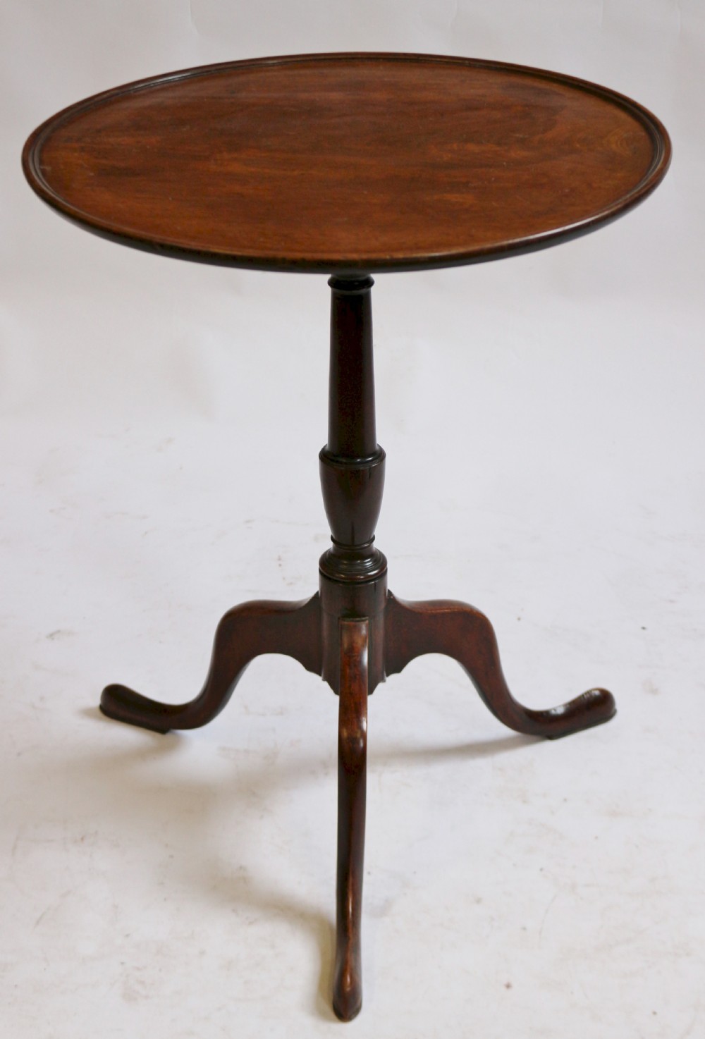 George 111 Mahogany Circular Dish Top Tripod Wine Table  View II