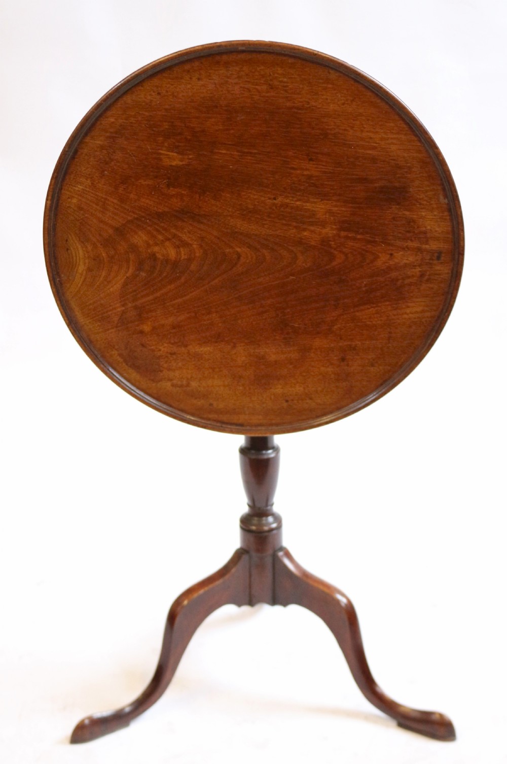 George 111 Mahogany Circular Dish Top Tripod Wine Table  View III