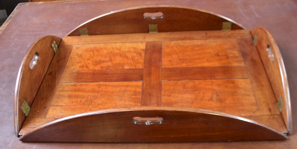 George 111 Mahogany Oval Butlers Tray with Drop Down Sides View II