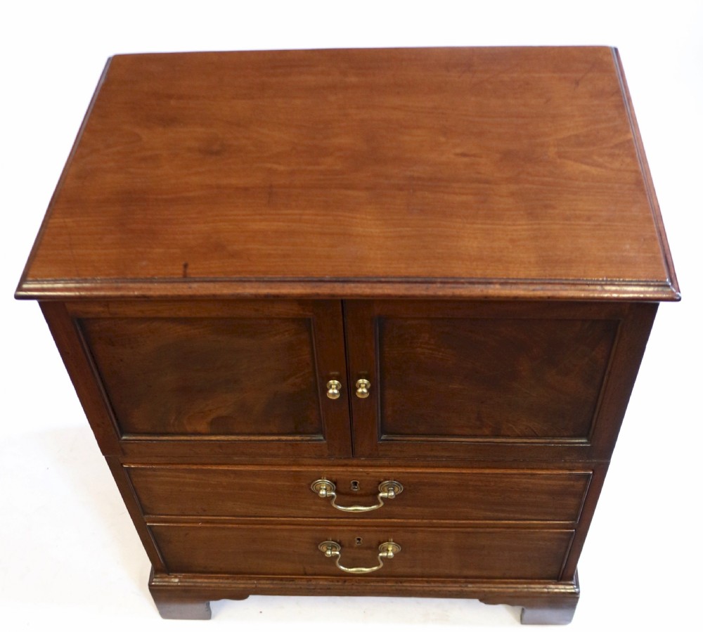 George 111 Mahogany Converted Chest Commode Bedside Cabinet View III