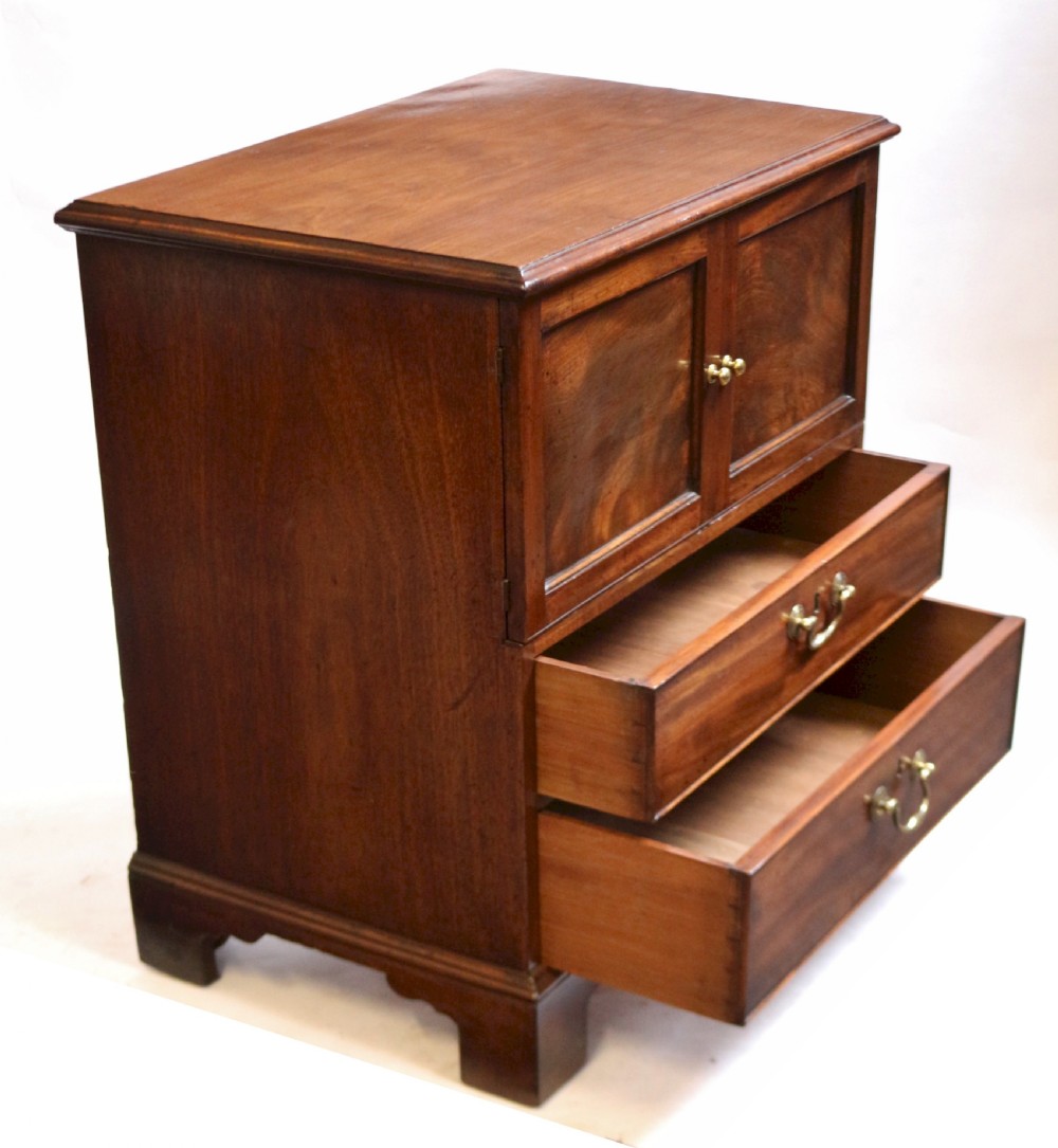 George 111 Mahogany Converted Chest Commode Bedside Cabinet View IV