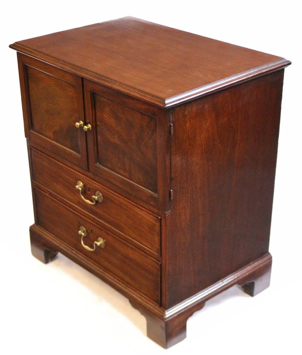 George 111 Mahogany Converted Chest Commode Bedside Cabinet View VI
