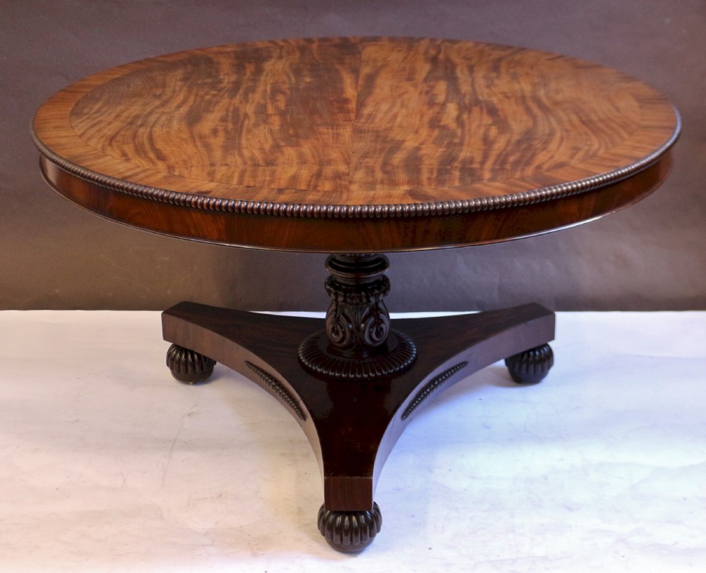 George 1V Mahogany Circular Tilt Top Pedestal Centre Table View III