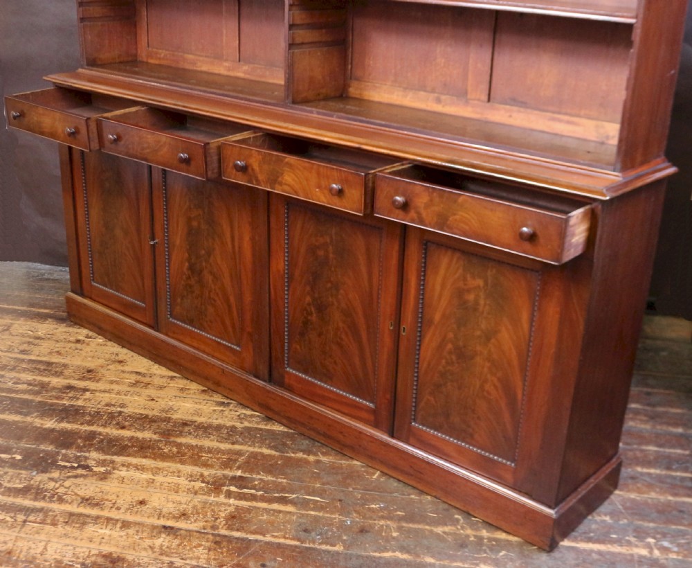 George 1V Mahogany Open Top 4 Door Bookcase View VI