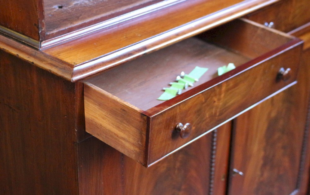George 1V Mahogany Open Top 4 Door Bookcase View X