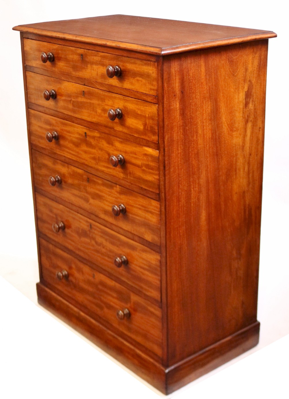 Victorian Mahogany 6 Drawer Pillar Chest by Heals View II