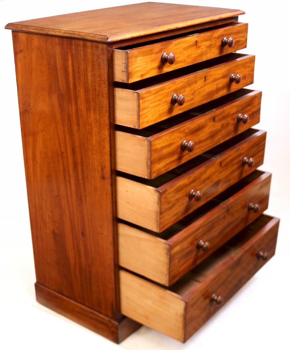 Victorian Mahogany 6 Drawer Pillar Chest by Heals View III
