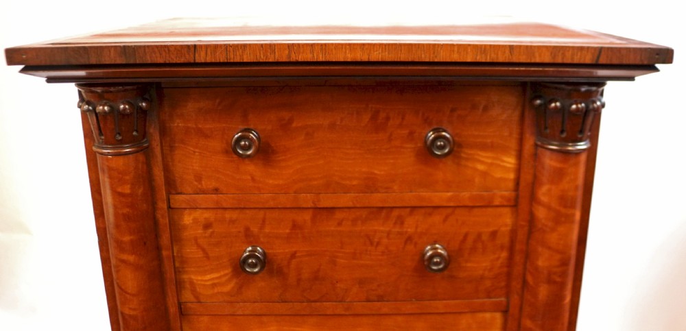Fine Quality William 1V Satinwood 9 Drawer Wellington Chest View VII