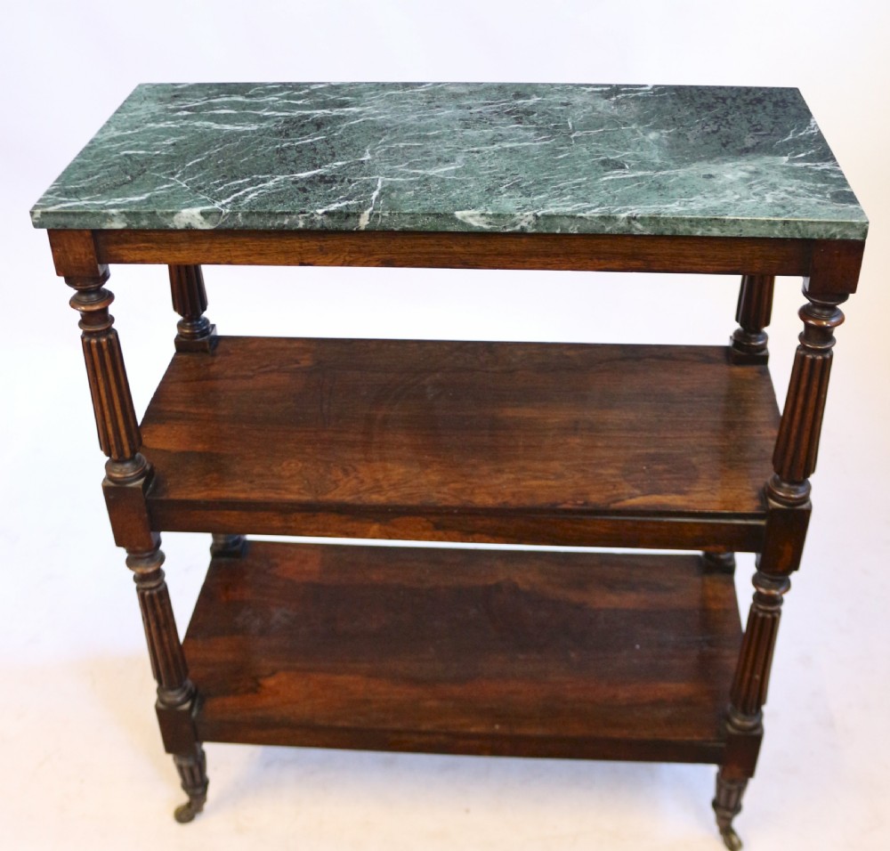 William 1V Rosewood Marble Top Dumb Waiter View II