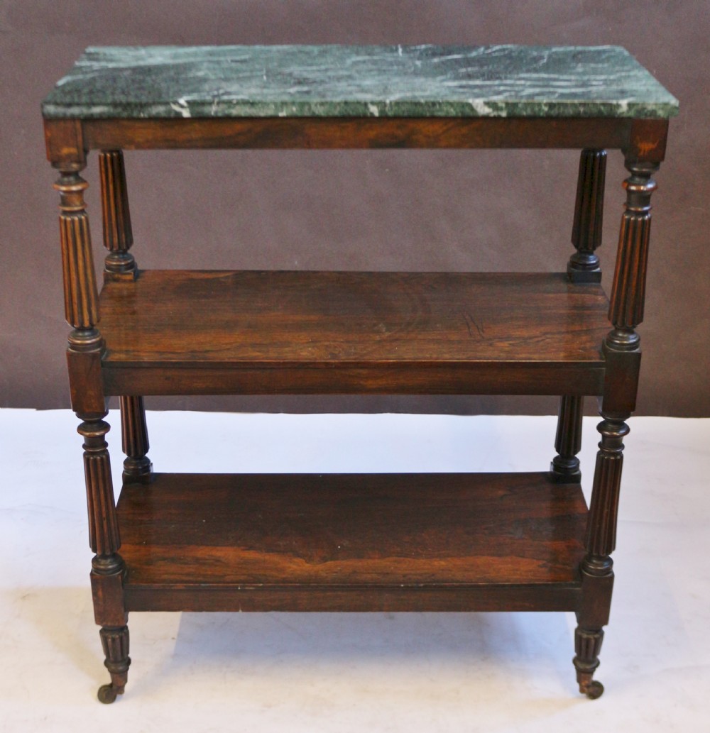 William 1V Rosewood Marble Top Dumb Waiter View V