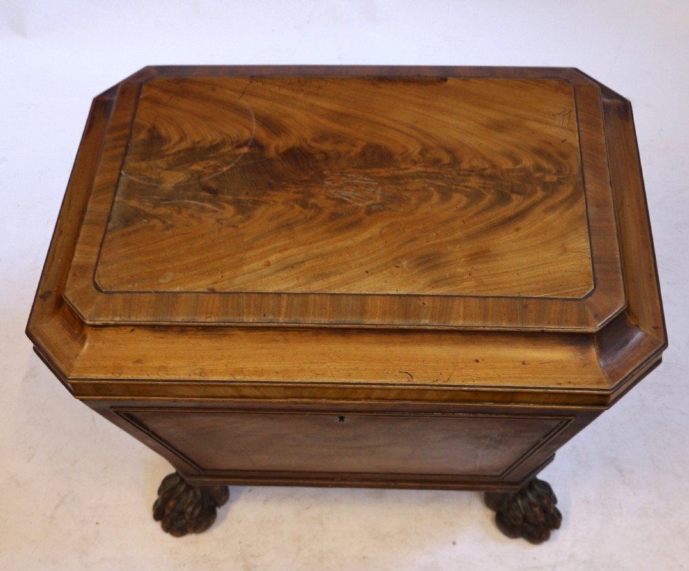 Regency Mahogany Sarcophagus Wine Cooler View II
