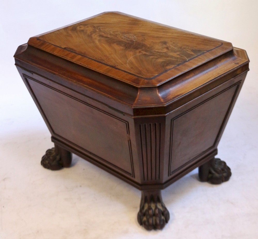 Regency Mahogany Sarcophagus Wine Cooler View V