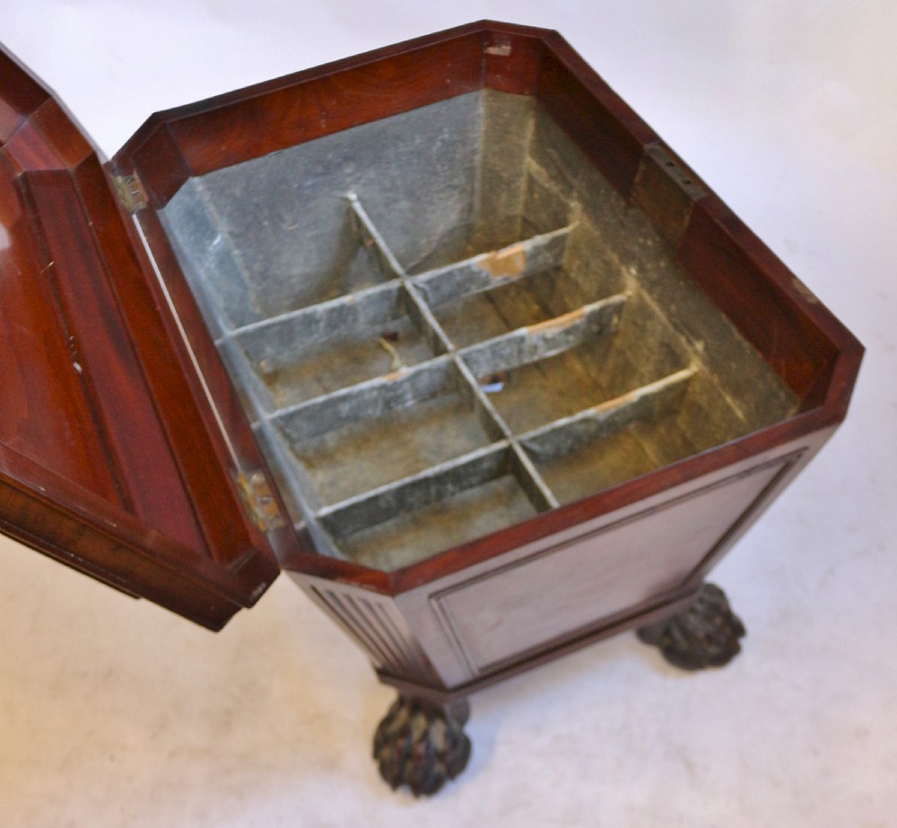 Regency Mahogany Sarcophagus Wine Cooler View VIII