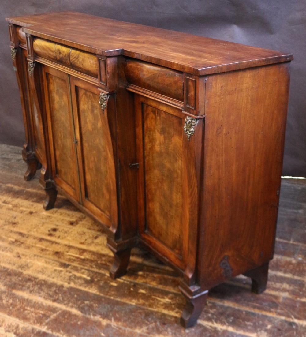 George IV Flared Mahogany 4 Door Breakfront Side Cabinet View VI