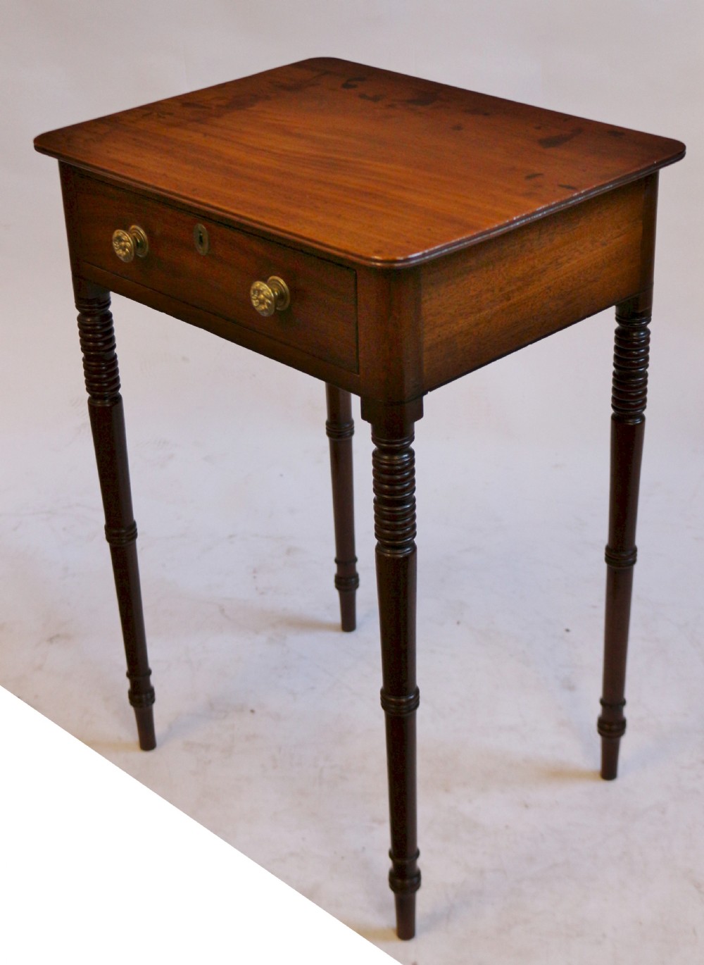 George 111 Mahogany Single Drawer Lamp Table View II