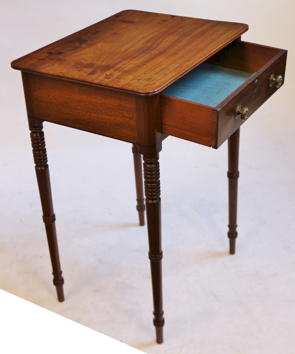 George 111 Mahogany Single Drawer Lamp Table View III