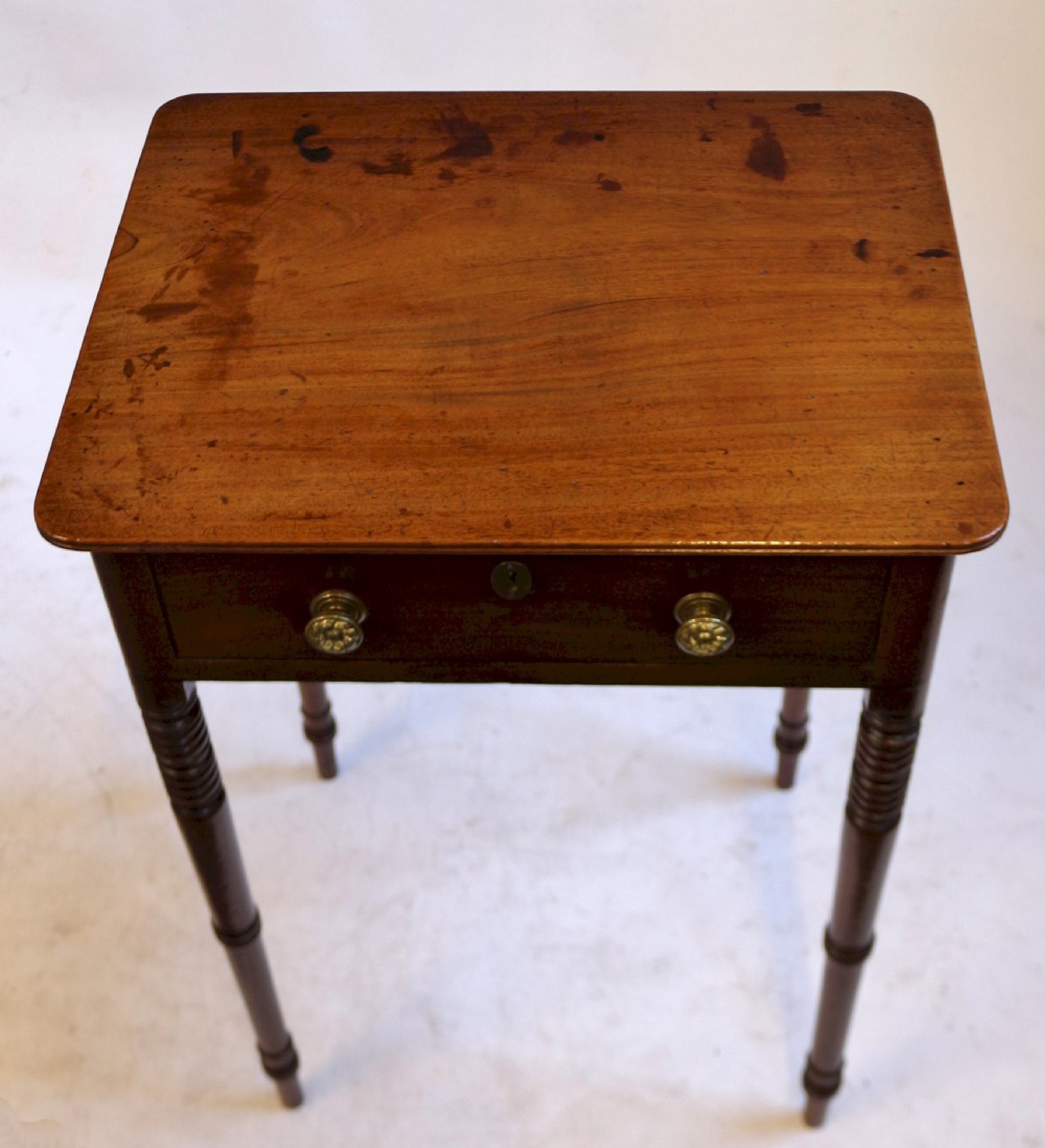 George 111 Mahogany Single Drawer Lamp Table View IV
