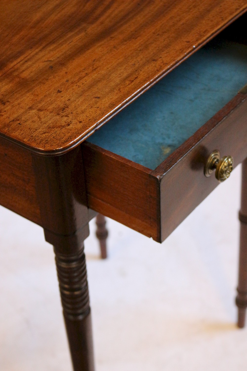 George 111 Mahogany Single Drawer Lamp Table View V