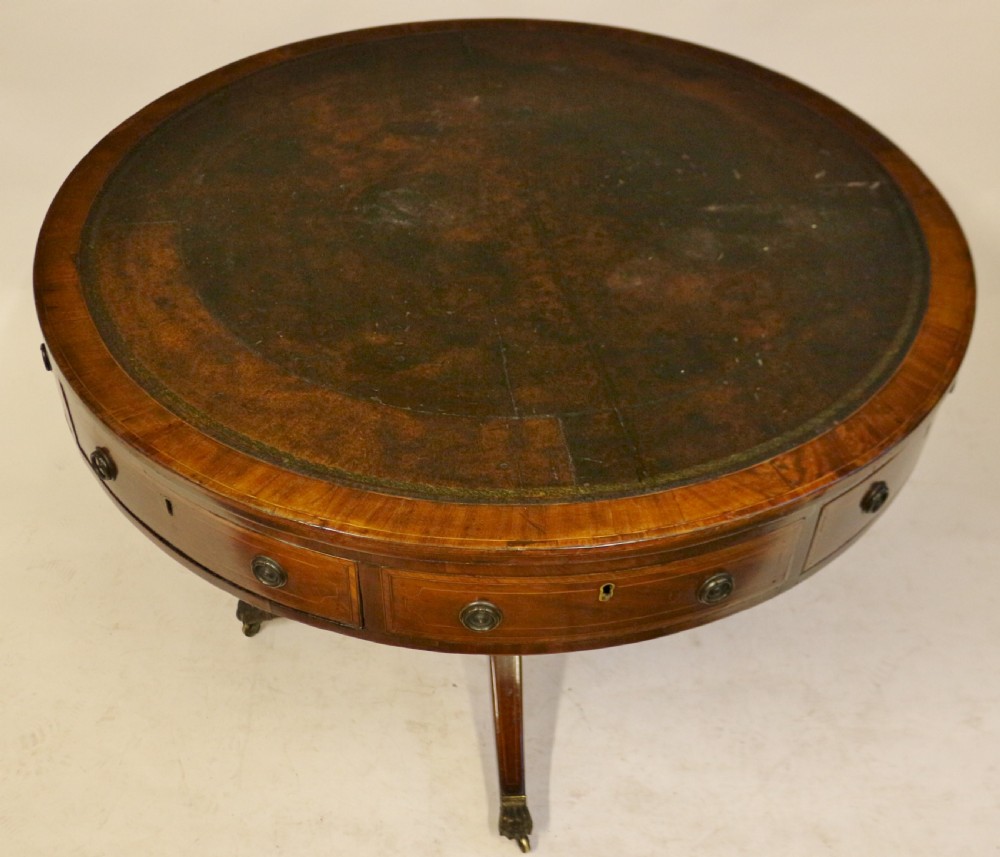 George 111 Mahogany Inlaid Revolving Drum Table View V