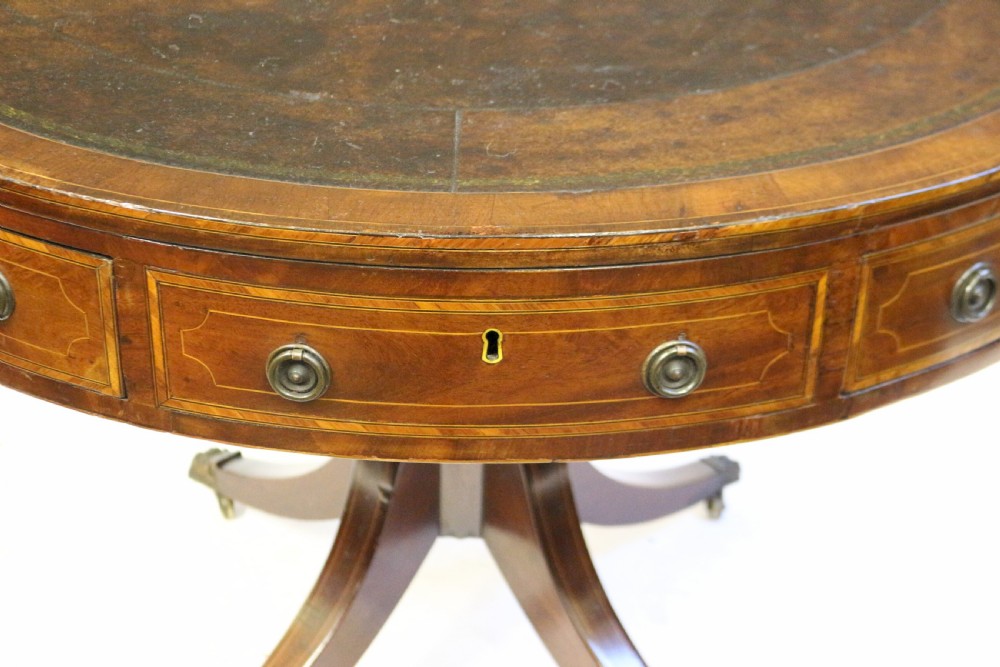 George 111 Mahogany Inlaid Revolving Drum Table View VII