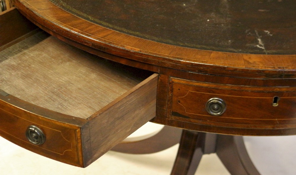 George 111 Mahogany Inlaid Revolving Drum Table View VIII