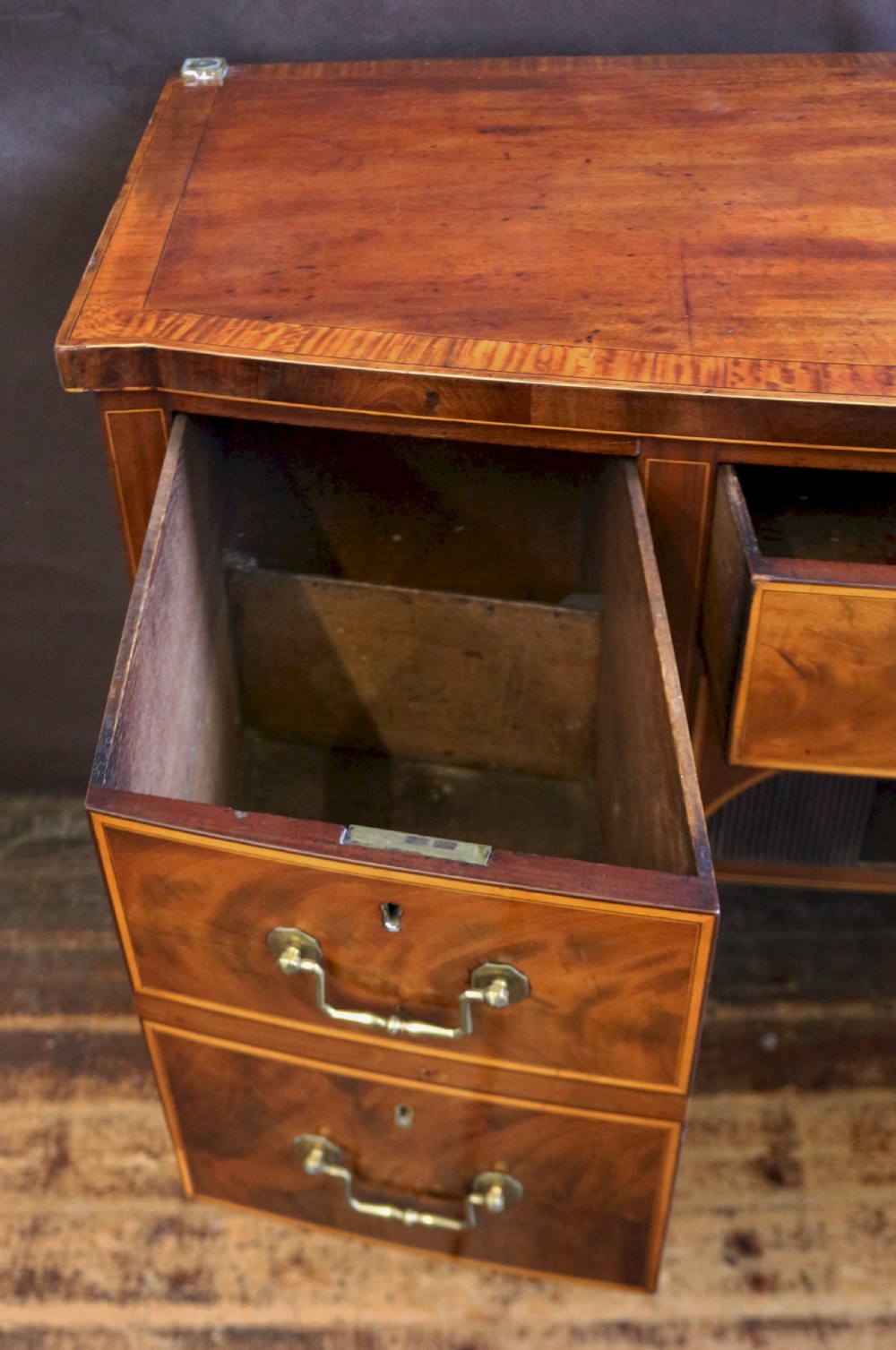 Fine George 111 Mahogany Bowfront Sideboard View X