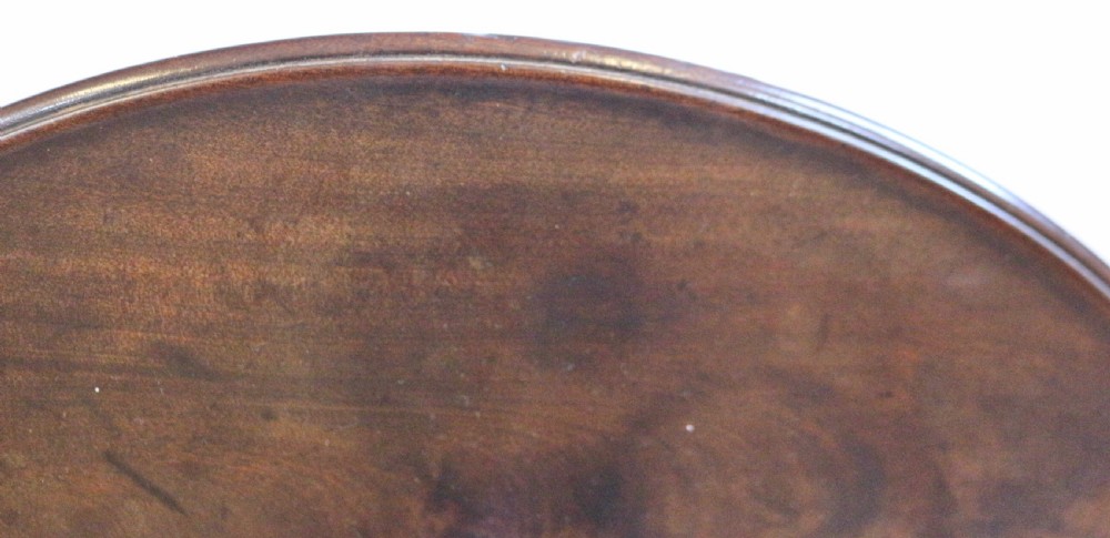 Fine Early George 111 Mahogany Round Birdcage Tripod Table View XI