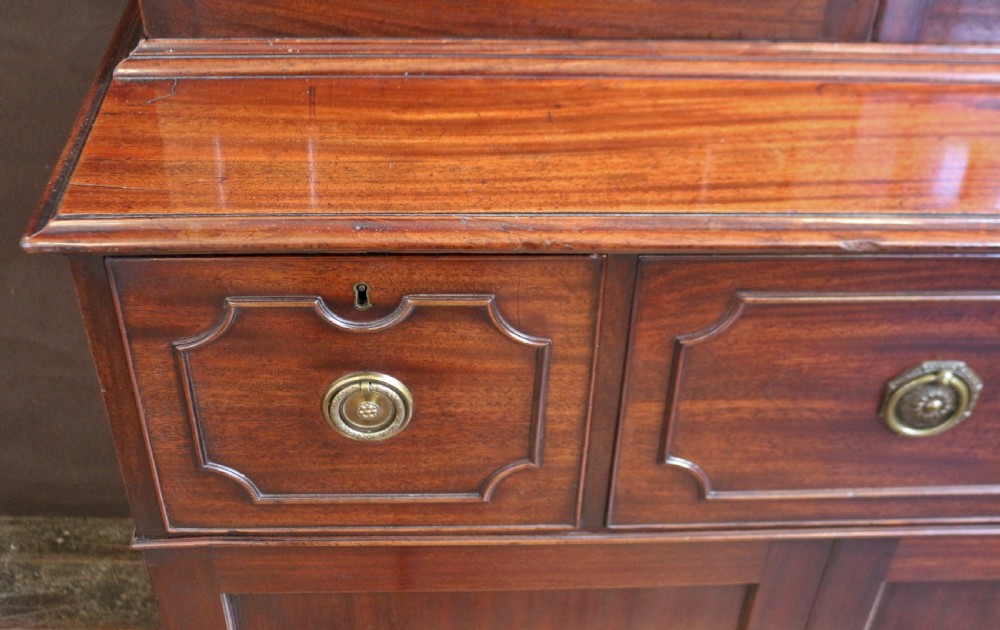 Fine George 111 Mahogany 3 Door Secretaire Bookcase View XI
