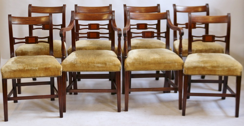 George 111 Mahogany Set of 6 & 2 Dining Chairs