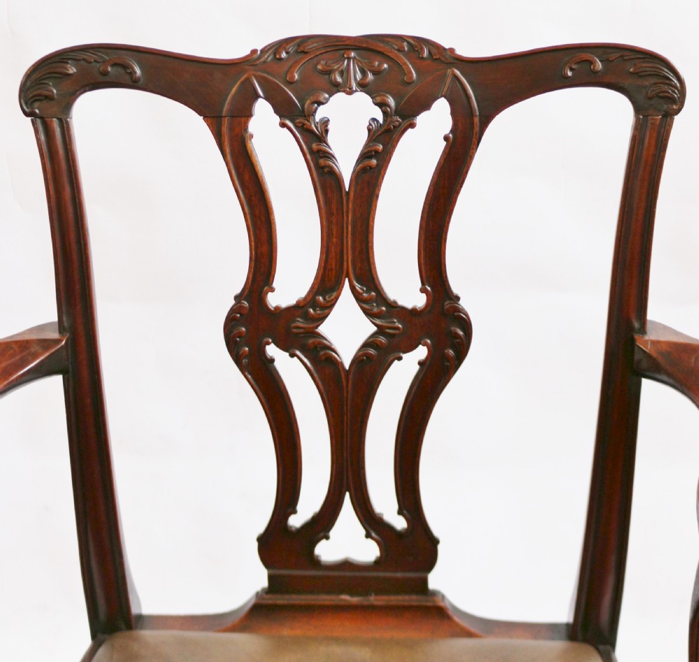 George 111 'Chippendale Style' Mahogany Armchair View IV