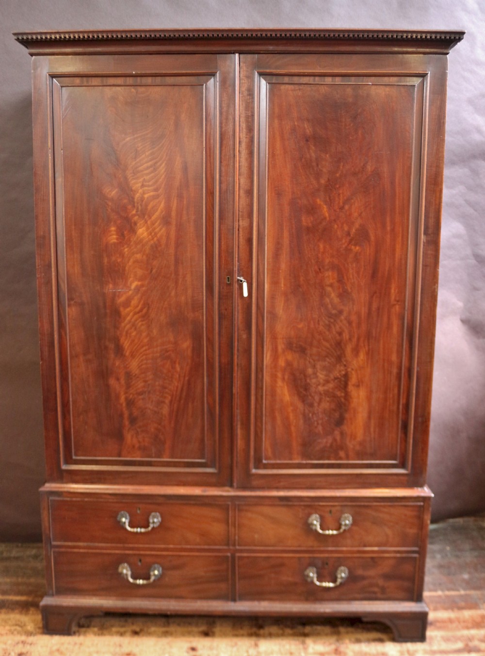 George 111 Mahogany 2 Door Wardrobe