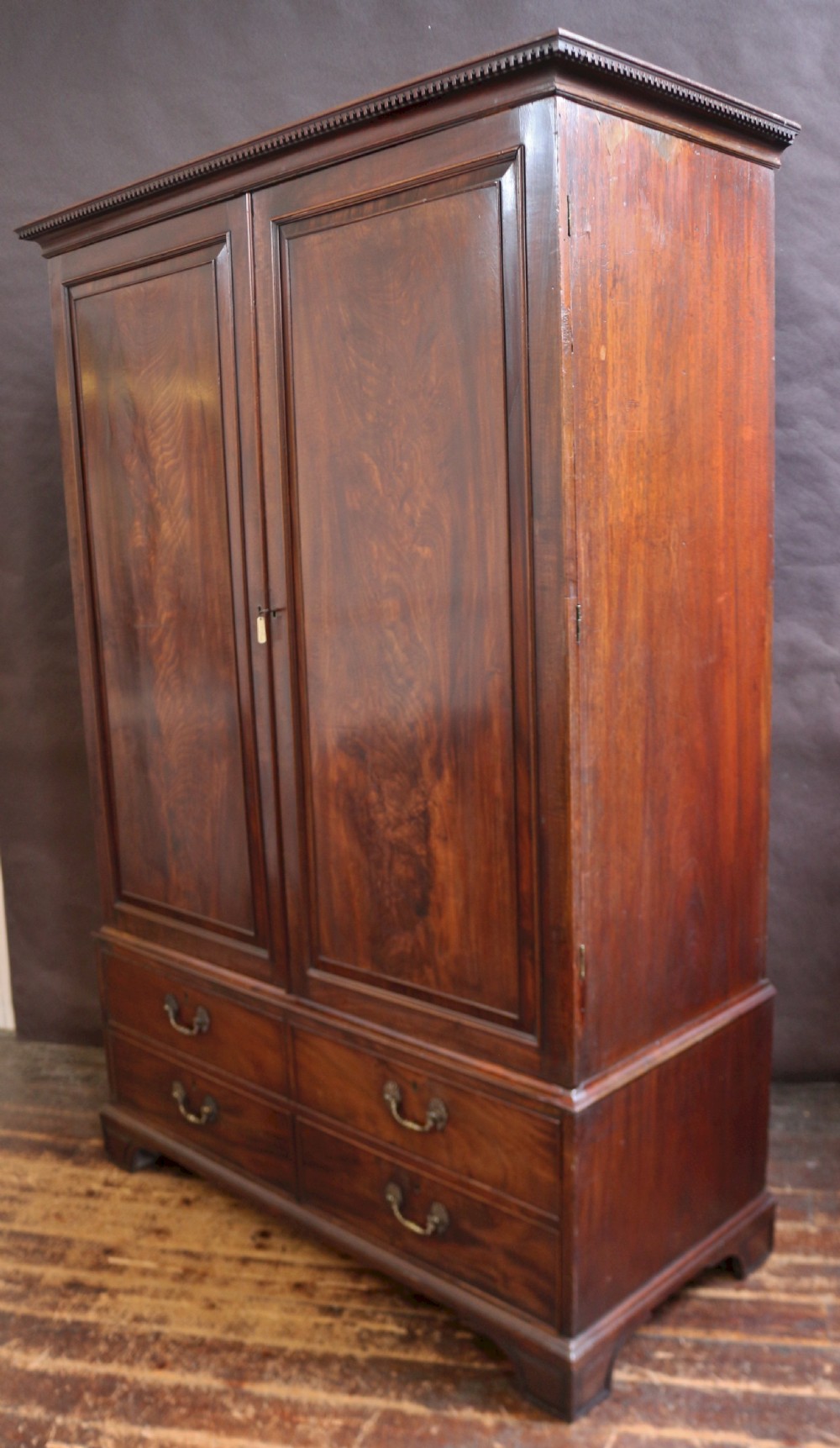 George 111 Mahogany 2 Door Wardrobe View III