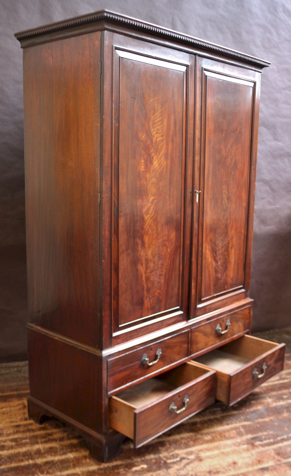 George 111 Mahogany 2 Door Wardrobe View IV