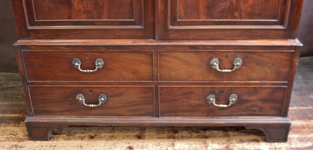 George 111 Mahogany 2 Door Wardrobe View V