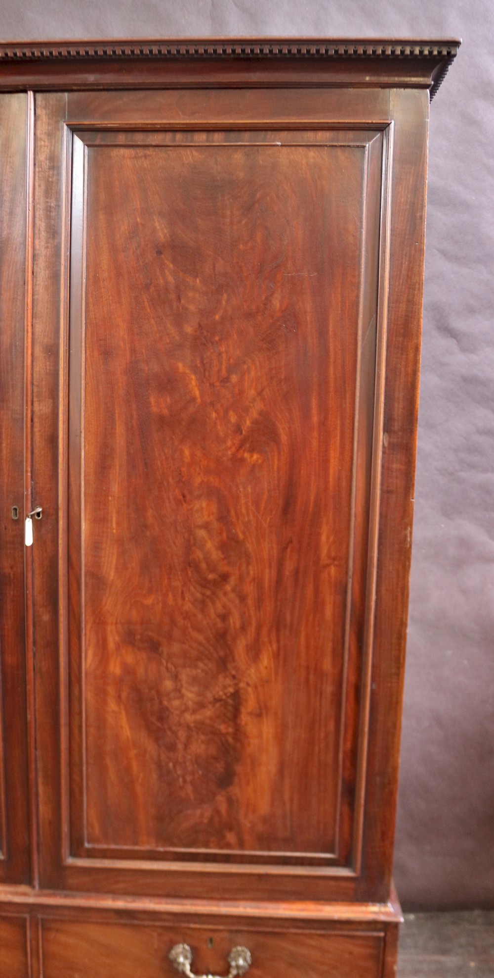 George 111 Mahogany 2 Door Wardrobe View VIII