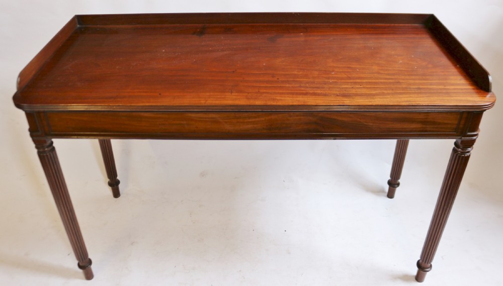 Regency Mahogany Reeded Leg Serving Table View V