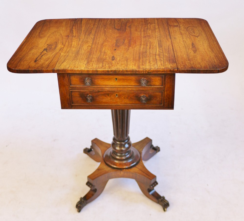William 1V Rosewood Pedestal Dropleaf Table View II