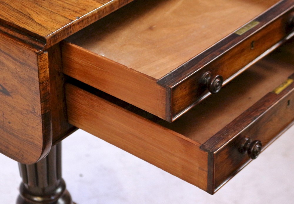 William 1V Rosewood Pedestal Dropleaf Table View VI