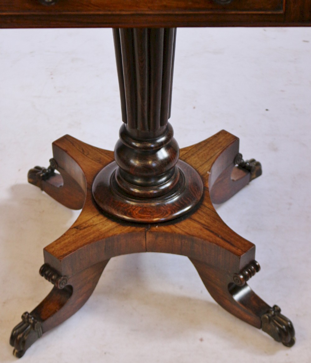 William 1V Rosewood Pedestal Dropleaf Table View VII