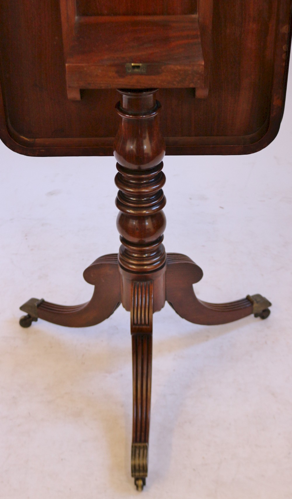George 1V Mahogany Oblong Tilt Top Tripod Table View VI