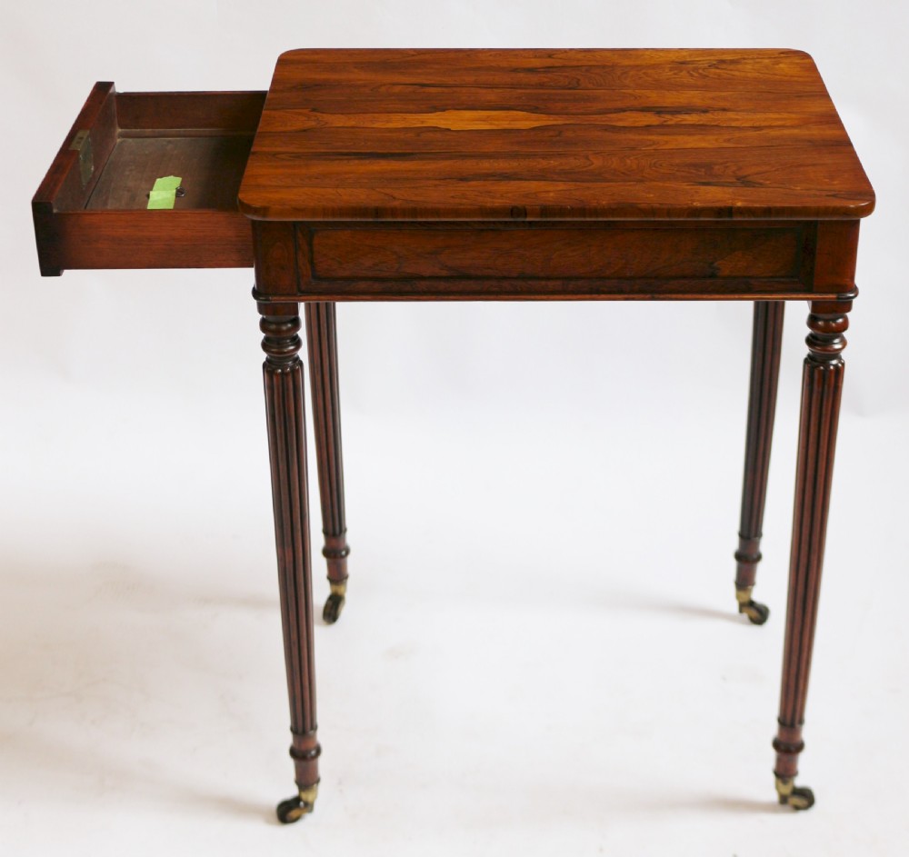 Regency Rosewood 1 Drawer Lamp Side Table View III